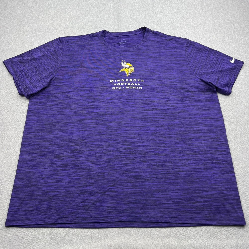 Nike Minnesota Vikings Shirt Mens 4XL Purple Kickoff Velocity Football Dri-FIT